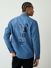 Mavi Feliks - Ağır Çəkili Oksford Uzun Qollu Köynək - 11şəkildən 1 şəkil