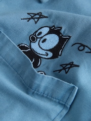 Mavi Feliks - Ağır Çəkili Oksford Uzun Qollu Köynək - 11şəkildən 10 şəkil