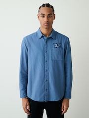 Mavi Feliks - Ağır Çəkili Oksford Uzun Qollu Köynək - 11şəkildən 3 şəkil