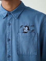 Mavi Feliks - Ağır Çəkili Oksford Uzun Qollu Köynək - 11şəkildən 4 şəkil