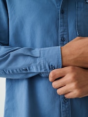 Mavi Feliks - Ağır Çəkili Oksford Uzun Qollu Köynək - 11şəkildən 5 şəkil