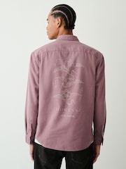 Pink Hokusai - Ağır Çəkili Oksford Uzun Qollu Köynək - 10şəkildən 1 şəkil