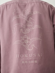 Pink Hokusai - Ağır Çəkili Oksford Uzun Qollu Köynək - 10şəkildən 10 şəkil
