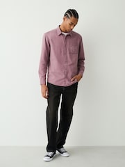 Pink Hokusai - Ağır Çəkili Oksford Uzun Qollu Köynək - 10şəkildən 2 şəkil