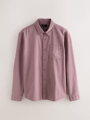 Pink Hokusai - Ağır Çəkili Oksford Uzun Qollu Köynək - 10şəkildən 6 şəkil