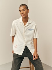 Ecru Textured NFL Short Sleeve Shirt - Image 1 of 9