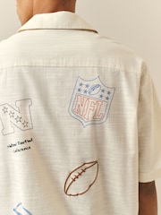 Ecru Textured NFL Short Sleeve Shirt - Image 5 of 9