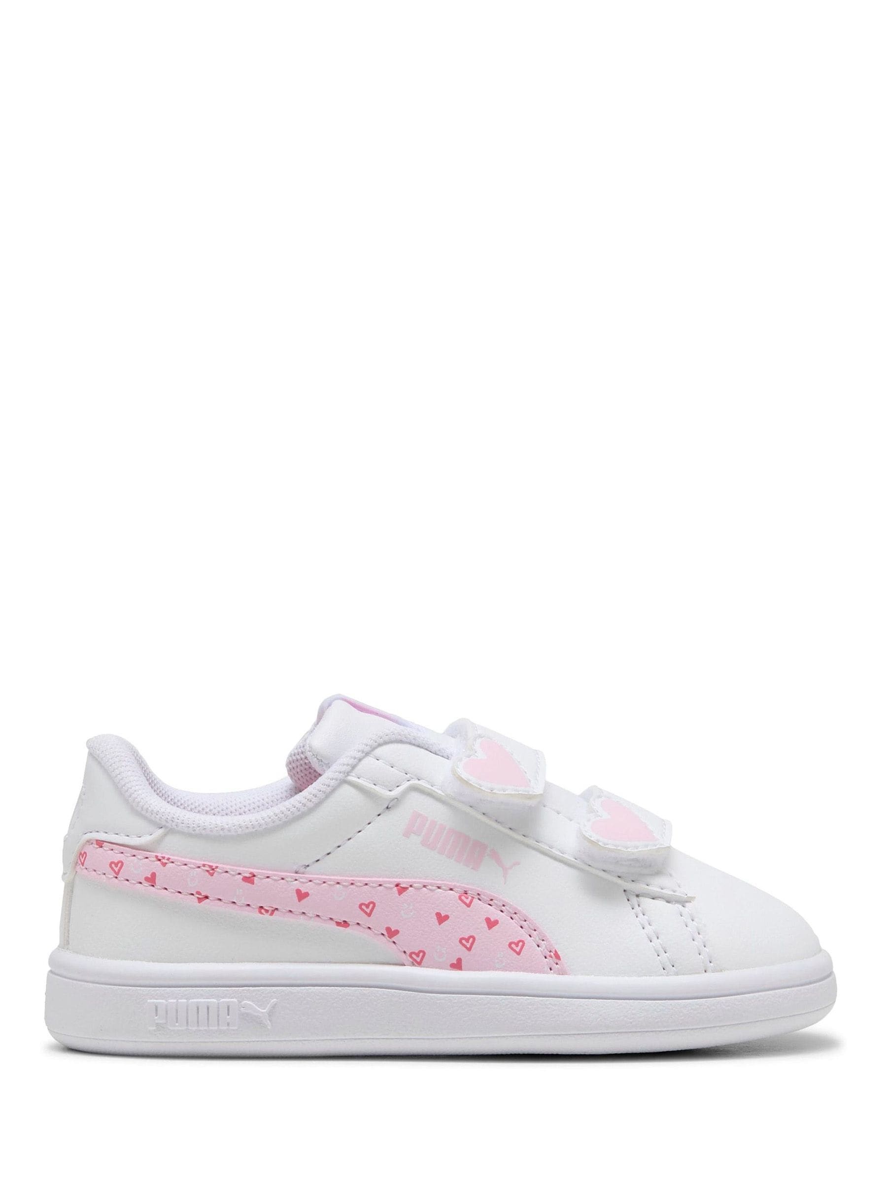 white puma heart trainers