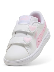 Puma White/Pink Infant Smash 3.0 Heart Trainers - Image 4 of 6