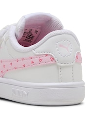 Puma White/Pink Infant Smash 3.0 Heart Trainers - Image 6 of 6
