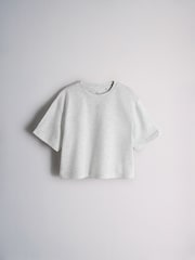 The Set 4 Pack Cropped Short Sleeve Cotton Blend T-Shirts Pink/Blue/Grey/White - Image 5 of 6