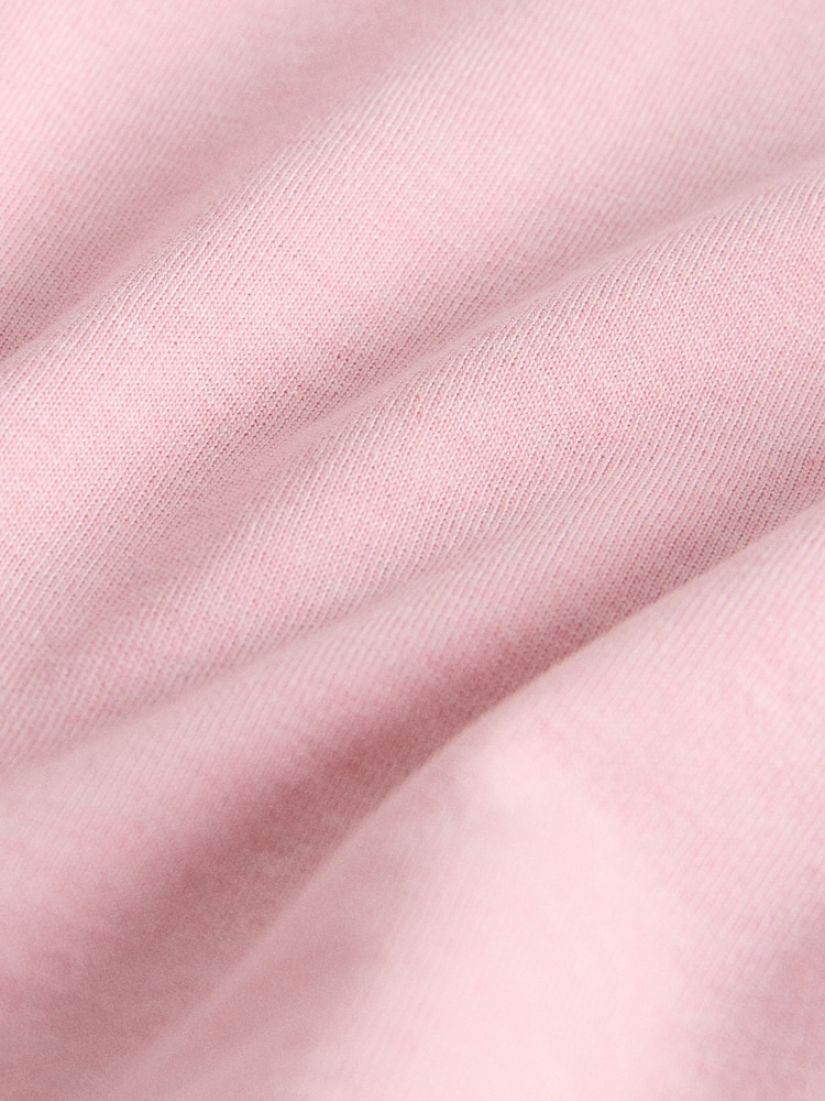 The Set 4 Pack Cropped Short Sleeve Cotton Blend T-Shirts Pink/Blue/Grey/White - Image 6 of 6