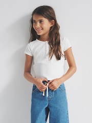 The Set Grey/White Short Sleeve Rib Henley Cotton T-Shirts 2 Pack - Image 1 of 6