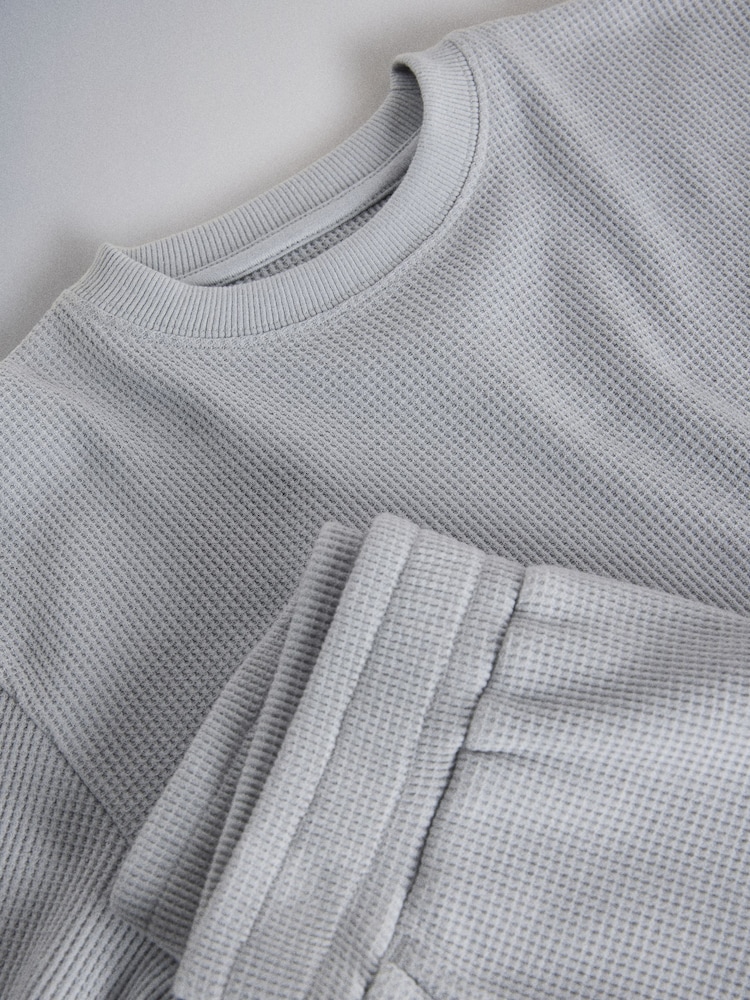 The Set 2 Pack Waffle Jersey Short Sleeve T-Shirt and Short Pyjama Set - 圖片 5/5