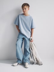 The Set Navy Blue/Grey Marl/Blue 4 Pack Short Sleeve Waffle T-Shirts - Image 3 of 6