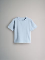 The Set Navy Blue/Grey Marl/Blue 4 Pack Short Sleeve Waffle T-Shirts - Image 4 of 6