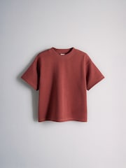 The Set 2 Pack Cotton Jersey Short Sleeve T-Shirt and Short Sets Brown/Red - Image 4 of 6