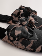Floral preto - Velvet Mule Slippers - Imagem 3 de 7