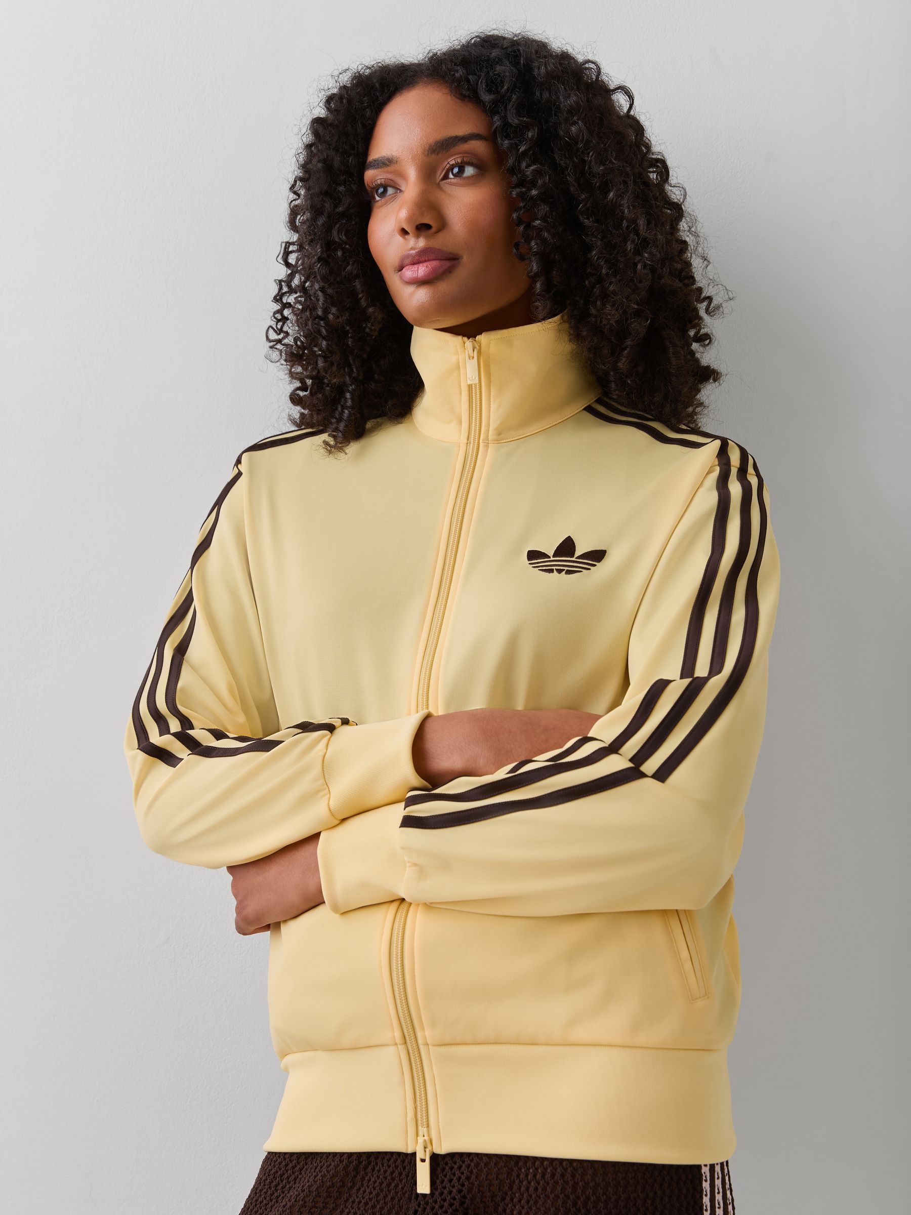Buy adidas Originals Yellow Loose Firebird Tracktop Jacket from