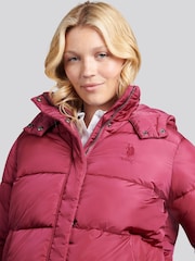 U.S. Polo Assn. Purple Sateen Puffer Jacket - Image 4 of 12