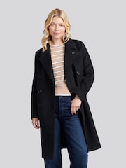 U.S. Polo Assn. Black Wool Blend Double Breasted Coat - Image 1 of 11