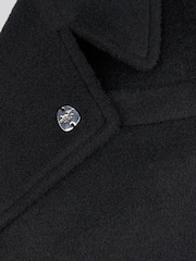 U.S. Polo Assn. Black Wool Blend Double Breasted Coat - Image 9 of 11