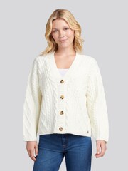 U.S. Polo Assn. White Aran Cable Cardigan - Image 1 of 1