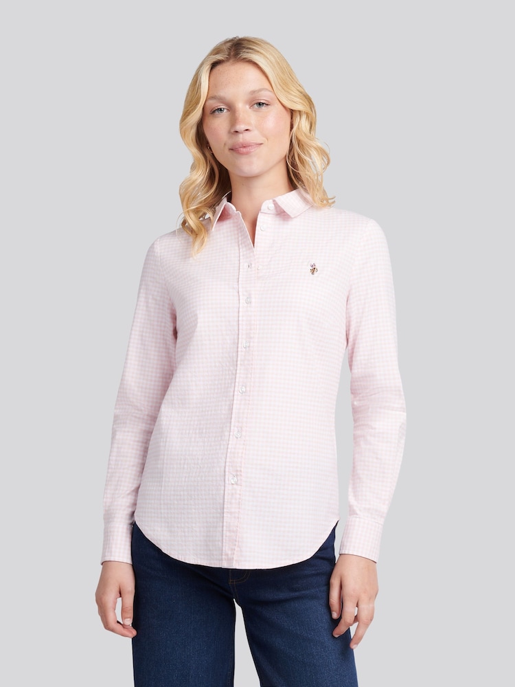 U.S. Polo Assn. Pink Classic Fit Gingham Shirt - Image 1 of 10