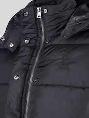 U.S. Polo Assn. Black Sateen Puffer Jacket - Image 9 of 11