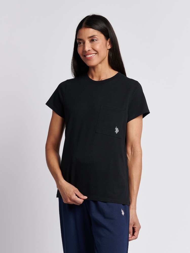 U.S. Polo Assn Black Crew Neck Pocket T-Shirt - Image 1 of 7 U.S. Polo Assn Black Crew Neck Pocket T-Shirt - Image 1 of 7