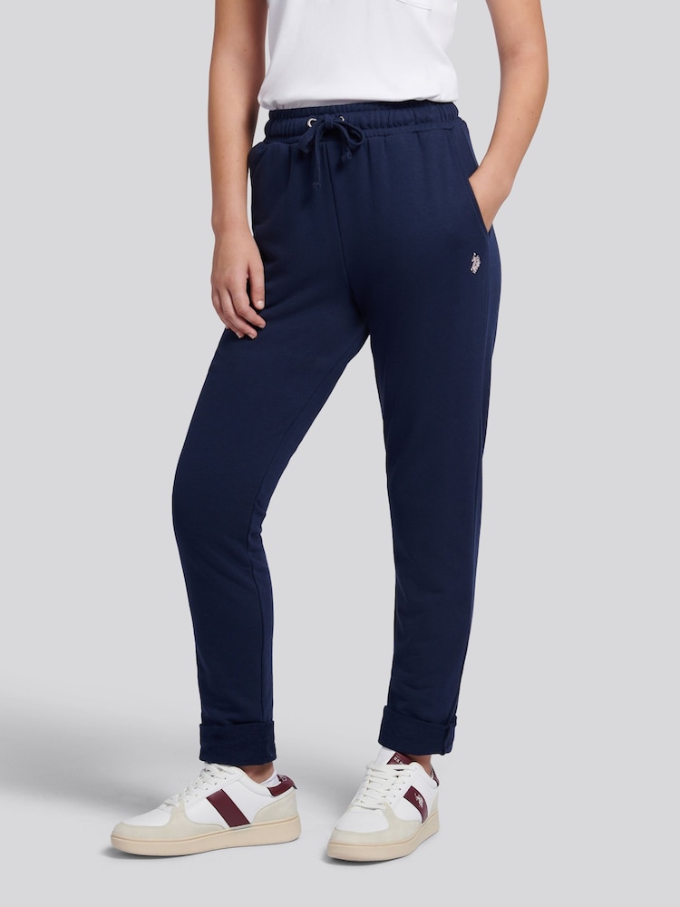 U.S. Polo Assn. Blue Womens Double Horsemen Roll Cuff Joggers - Image 1 of 1 U.S. Polo Assn. Blue Womens Double Horsemen Roll Cuff Joggers - Image 1 of 1