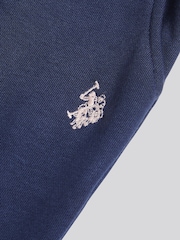 أزرق - بنطلون رياضي نسائي بحافة مطوية مزين برسمة فارسين من U.S. Polo Assn. - صورة 7 من 7