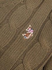 U.S. Polo Assn. Green V-Neck Cable Jumper - Image 8 of 8