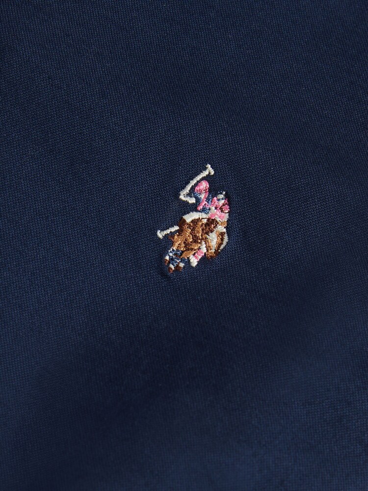 U.S. Polo Assn. Blue Light Wash Stretch Classic Fit Oxford Shirt - Image 7 of 7