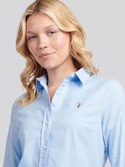 U.S. Polo Assn. Blue Stretch Classic Fit Oxford Shirt - Image 2 of 10
