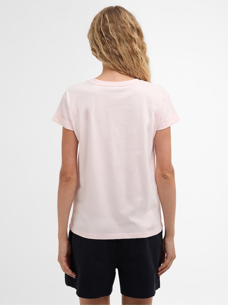 Barbour® Pink Bede T-Shirt - Image 2 of 6