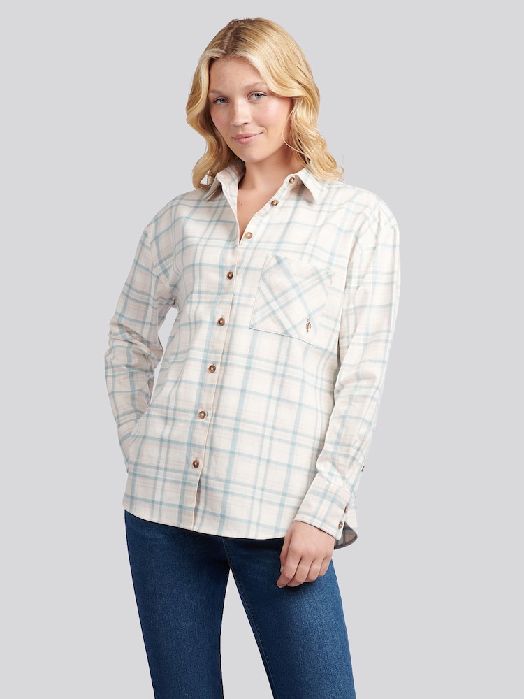 U.S. Polo Assn. Natural Herringbone Check Pocketed Shirt - Image 2 of 8