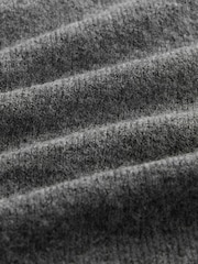 Dark Grey Crew Neck Knitted Cardigan - Image 8 of 8