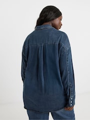 Simply Be Blue Lightweight Oversized Shirt - Image 2 of 4