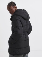 Simply Be Black Mid Line Padded Coat - Image 2 of 4