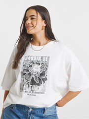 Simply Be Pink Oversized Graphic T-Shirts 2 Pack - Image 2 of 6