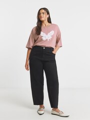 Simply Be Pink Oversized Graphic T-Shirts 2 Pack - Image 6 of 6