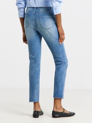 Simply Be Blue Authentic Finish Ankle Grazer Jeans - Image 2 of 4