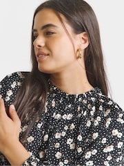 Simply Be Black Long Sleeve Wrap Maxi Dress - Image 3 of 4