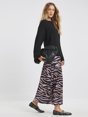 Simply Be Black Satin Maxi Skirt - Image 1 of 5