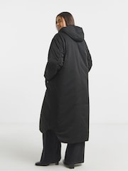 Simply Be Black Hooded Longline Bomber - Image 2 of 4