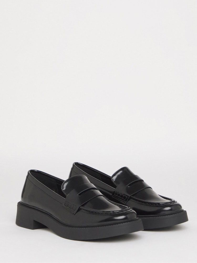 Simply Be Chrome Black Wide Fit Chunky Mary Jane Shoes - Image 2 of 4
