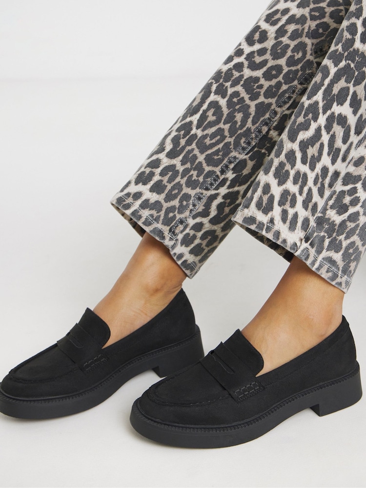 Simply Be Soft Black Wide Fit Chunky Mary Jane Shoes - Image 1 of 4