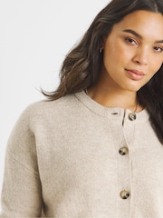 Simply Be Natural Crew Neck Cardigan - Image 4 of 4