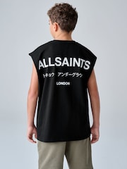smALLSAINTS Black Underground Oversized Crew Neck Sleeveless T-Shirt - Image 2 of 9